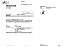 Délivrance OEB brevet GC01.1